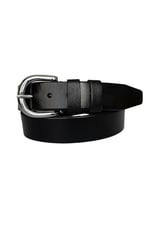 %100 Hakiki Deri, Gümüş Tokalı Siyah Kadın Kot, Spor Kemer 4 cm; an-byn-45