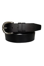%100 Hakiki Deri, Gümüş Tokalı Siyah Kadın Kot Kemeri 4 cm; Flot.Siyah-byn-45