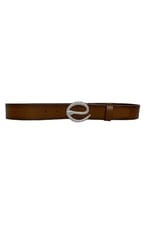 %100 Hakiki Deri, Gümüş Yılan Tokalı Tosado Kadın Kot, Spor Kemer 4 cm; Kahve-byn-48