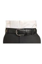 %100 Hakiki Kaliteli Deri 3'lü Set Klasik Kumaş Pantolon Kemeri; Siyah, Lacivert, Kahverengi 3,5 cm, 3lü.KLA-01-02-03