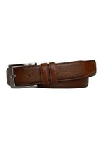 %100 Hakiki Kaliteli Deri, Dikişli Kahverengi Klasik, Kumaş Pantolon Kemeri 3.5 cm; Dk-141