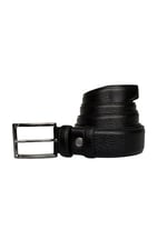 %100 Hakiki Kaliteli Deri, Dikişli Siyah Klasik, Kumaş Pantolon Kemeri 3.5 cm; Dk-140