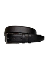 %100 Hakiki Kaliteli Deri, Dikişli Siyah Klasik, Kumaş Pantolon Kemeri 3.5 cm; Dk-140