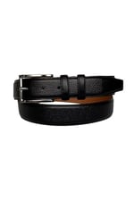 %100 Hakiki Kaliteli Deri, Dikişli Siyah Klasik, Kumaş Pantolon Kemeri 3.5 cm; Dk-140