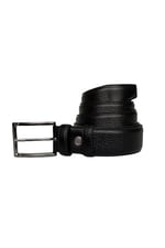 %100 Hakiki Kaliteli Deri, Dikişli Siyah Klasik, Kumaş Pantolon Kemeri 3.5 cm; Dk-140