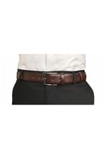 %100 Hakiki Kaliteli Deri Kahverengi Klasik Kumaş Pantolon Kemeri 3,5 cm, Go-Dk-KLA-02