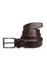 %100 Hakiki Kaliteli Deri Kahverengi Klasik Kumaş Pantolon Kemeri 3,5 cm, Go-Dk-KLA-02