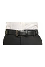 %100 Hakiki Kaliteli Deri Siyah Klasik Kumaş Pantolon Kemeri 3,5 cm, Go-Dk-KLA-01
