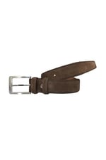 %100 Hakiki Kaliteli Süet Deri 3.5 cm Koyu Kahverengi Klasik, Kumaş Pantolon Kemeri