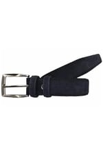 %100 Hakiki Kaliteli Süet Deri 3.5 cm Lacivert Klasik, Kumaş Pantolon Kemeri