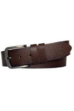%100 Hakiki Tek Parça Kaliteli Deri 4.5 cm Koyu Kahverengi Kot, Spor Kemer; GO-2222