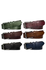 %100 Hakiki Tek Parça Kaliteli Deri 6'lı Set 4.5 cm Kot, Spor Kemer; 6LI-KOT