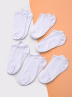 10'lu Ekonomik Paket Beyaz Patik Unisex Kısa Spor Sneakers Çorap Tek Beden