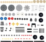 117 ADET Dişli ve Aks Seti Teknik Parçalar için Uyumlu Ana Teknik Parçalar, DIY Dişliler Çeşitler Paketi (Dişli Raf ve Solucan, Pimler, Akslar, Konnektörler) Teknik Yapı Taşları Seti için