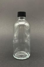 12 Adet Cam Shot Şişesi Sızdırmaz Siyah Plastik Kapaklı Kolonya Koku Süs Çok Amaçlı Şişe 100ml