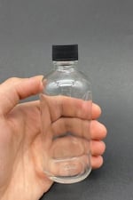 12 Adet Cam Shot Şişesi Sızdırmaz Siyah Plastik Kapaklı Kolonya Koku Süs Çok Amaçlı Şişe 100ml
