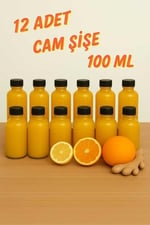 12 Adet Cam Shot Şişesi Sızdırmaz Siyah Plastik Kapaklı Kolonya Koku Süs Çok Amaçlı Şişe 100ml