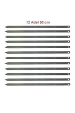 12 Adet Profesyonel Metal Kıyma Şiş Adana-Urfa-Antep Kebap Şişi
