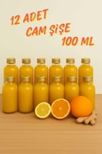 12 Adet Şeffaf Cam Shot Şişesi Sızdırmaz Gold Metal Kapaklı Kolonya Koku Süs Çok Amaçlı Şişe 100ml