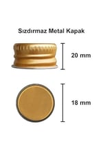 12 Adet Şeffaf Cam Shot Şişesi Sızdırmaz Gold Metal Kapaklı Kolonya Koku Süs Çok Amaçlı Şişe 100ml