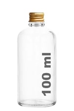 12 Adet Şeffaf Cam Shot Şişesi Sızdırmaz Gold Metal Kapaklı Kolonya Koku Süs Çok Amaçlı Şişe 100ml