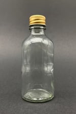 12 Adet Şeffaf Cam Shot Şişesi Sızdırmaz Gold Metal Kapaklı Hediyelik Koku Süs Çok Amaçlı Şişe 50ml
