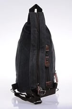 1264 Kadın Body Bag Çanta Siyah Kanvas 31 * 17 * 6 Cm