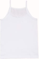 12li Kız Çocuk İp Askılı Papatya Yaka Atlet Pamuklu Fanila