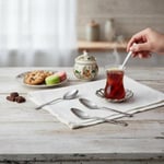 12'li Paslanmaz Çelik Çay Kaşığı Seti - Ay Yıldız Motifli Kararmaz Takım