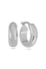 14 Ayar Altın Erkek 1.5 cm Kalın Halka Küpe ERKVRTZ115620 BEYAZ