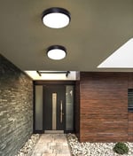 15W Artos Siyah Led Nem Su Geçirmez Banyo Bahçe Balkon Modern Tavan Duvar Lambası Beyaz Işık 6500K IP65 Dış Mekan Kullanıma Uygun