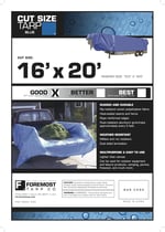16x20 Çok Amaçlı Mavi Ekonomik Poli Tarp (16'x20') - Seçenekler: 16x20 Feet, 8x10 Feet, 30x60 Feet