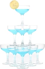 18 Adet 5oz Akrilik Martini Bardakları Parti Şampanya Kulesi Plastik Şampanya Kupası Bardakları Martini, Margarita, Kokteyl, Tatlı için (Tekrar Kullanılabilir, Bulaşık Makinesinde Güvenli)