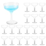18 Adet 5oz Akrilik Martini Bardakları Parti Şampanya Kulesi Plastik Şampanya Kupası Bardakları Martini, Margarita, Kokteyl, Tatlı için (Tekrar Kullanılabilir, Bulaşık Makinesinde Güvenli)