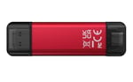 1TB Dual USB-A/C Portable SSD, Up to 1050MB/s USB 3.2 Gen 2 SPSD/1TB