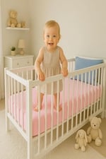 2 Adet 50 x 90 x 10 cm Anne Yanı Lastikli Penye Kumaş Bebek Çarşafı