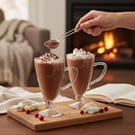 2 Adet Cam Latte Bardağı Kulplu Cam Kahve Bardağı 300 ml