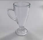 2 Adet Cam Latte Bardağı Kulplu Cam Kahve Bardağı 300 ml
