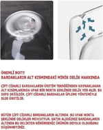 2 Adet Çift Cidarlı Cam Kupa Bardak Su Meşrubat Çay Saplı 250 ml