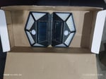 [2 adet] Dış mekan için solar lamba, 100 LED solar lamba, dış mekan için, hareket sensörlü güvenlik duvar lambası, 3 mod, su geçirmez solar duvar lambası, bahçe, avlu için