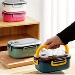 2 Katlı Taşınabilir Yemek Kabı Lunch Box Diyet Beslenme Kutusu Saklama Kabı Çatal Kaşıklı Sefer Tası