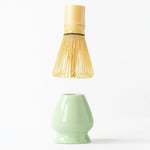2 Parça Matcha Çayı Fırça ve Bamboo Whisk Tutucu Köpürtücü Tutacağı mt165
