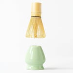 2 Parça Matcha Çayı Fırça ve Bamboo Whisk Tutucu Köpürtücü Tutacağı mt165