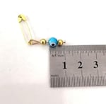 20 Adet 0.5 mm Maşallahlık İğneli Cam Karışık Renkli Nazar Boncuğu