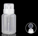 200 ml (7 oz) Oje Çıkarıcı Sıvı Şişe için İtmeli Boş Pompa Dağıtıcı, Beyaz Üst Kapak