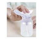 200 ml (7 oz) Oje Çıkarıcı Sıvı Şişe için İtmeli Boş Pompa Dağıtıcı, Beyaz Üst Kapak