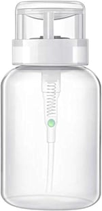 200 ml (7 oz) Oje Çıkarıcı Sıvı Şişe için İtmeli Boş Pompa Dağıtıcı, Beyaz Üst Kapak