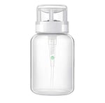 200 ml (7 oz) Oje Çıkarıcı Sıvı Şişe için İtmeli Boş Pompa Dağıtıcı, Beyaz Üst Kapak