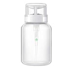 200 ml (7 oz) Oje Çıkarıcı Sıvı Şişe için İtmeli Boş Pompa Dağıtıcı, Beyaz Üst Kapak