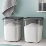 2000 Ml Deterjan Kabı Deterjan Saklama Kabı 2'li Set Antrasit